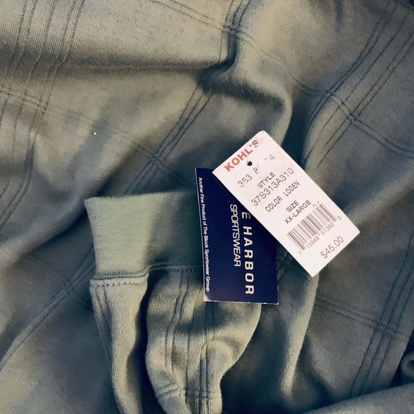 SAFE HARBOR SPORTSWEAR Safe Harbor Long Sleeve Button Down Polo, green - Picture 4 of 4